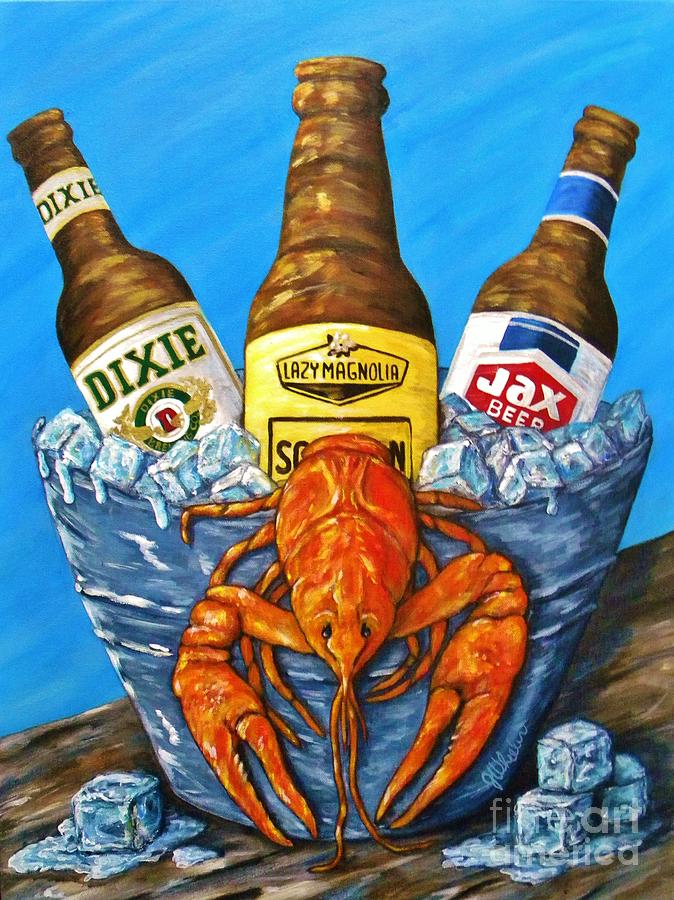 Beer Painting - Brew Bug by JoAnn Wheeler