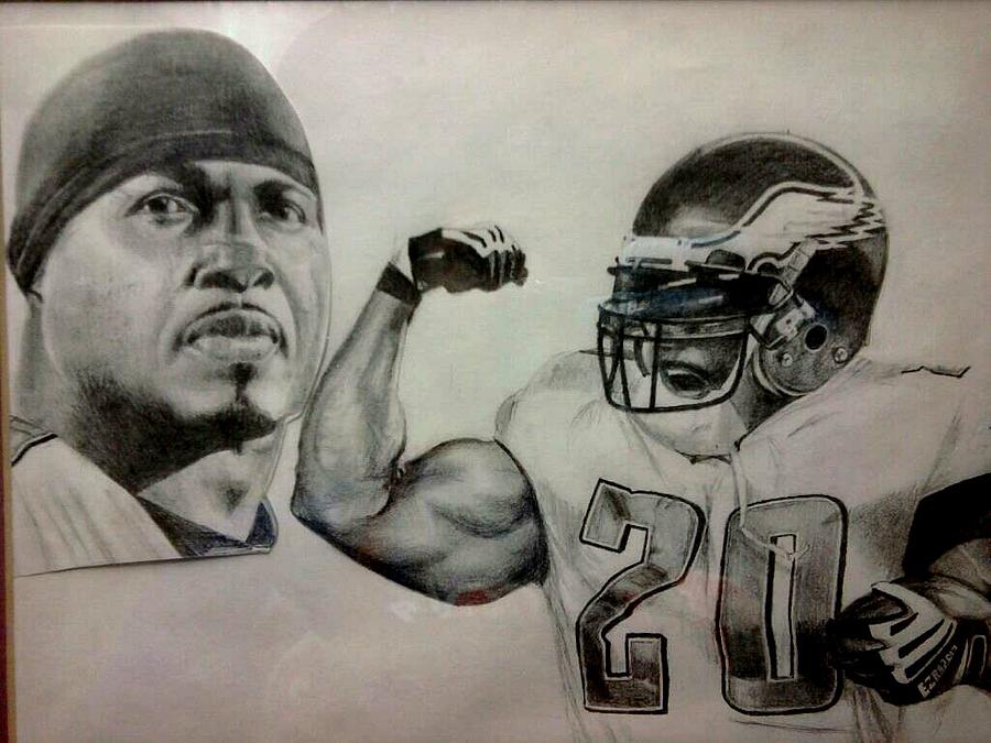 Brian Dawkins Drawing by Ezra Strayer - Fine Art America