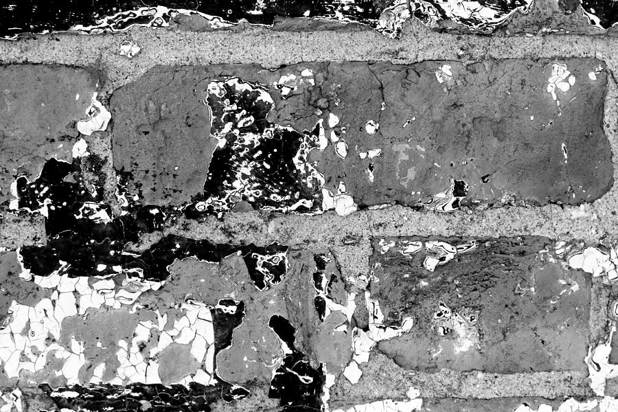 Brick Abstract 5 BW Photograph by Mary Bedy
