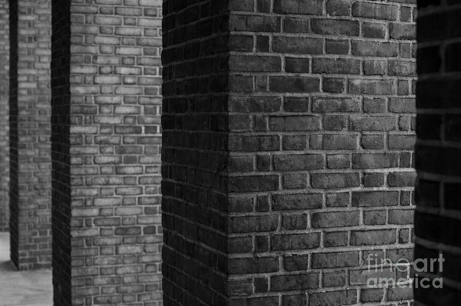 Brick Columns Abstract #1 Photograph by Jim Corwin