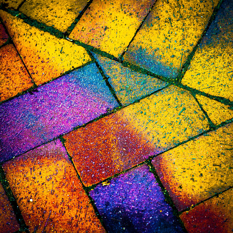 Brick Path as Stained Glass Photograph by Ronda Broatch