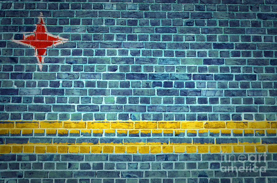 Brick Wall Aruba Digital Art by Antony McAulay