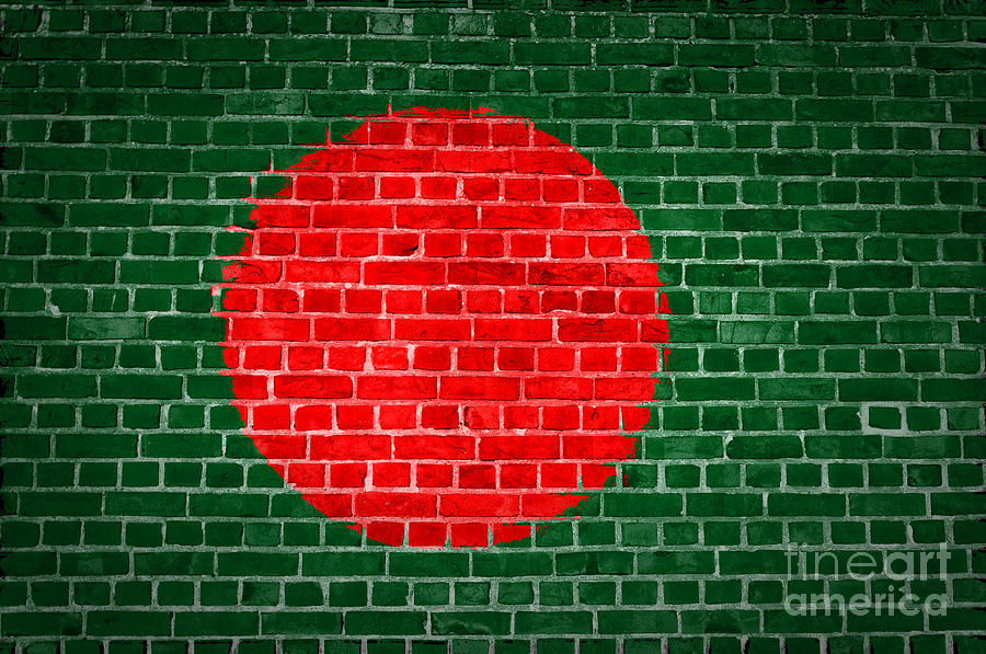 Architecture Digital Art - Brick Wall Bangladesh by Antony McAulay