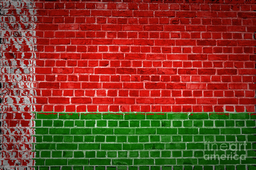 Architecture Digital Art - Brick Wall Belarus by Antony McAulay