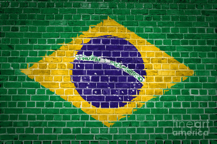 Brick Wall Brazil Digital Art by Antony McAulay