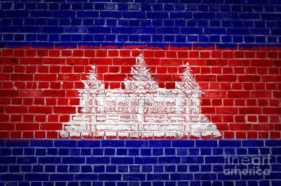 Brick Wall Cambodia Digital Art by Antony McAulay