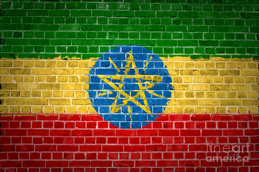 Architecture Digital Art - Brick Wall Ethiopia by Antony McAulay