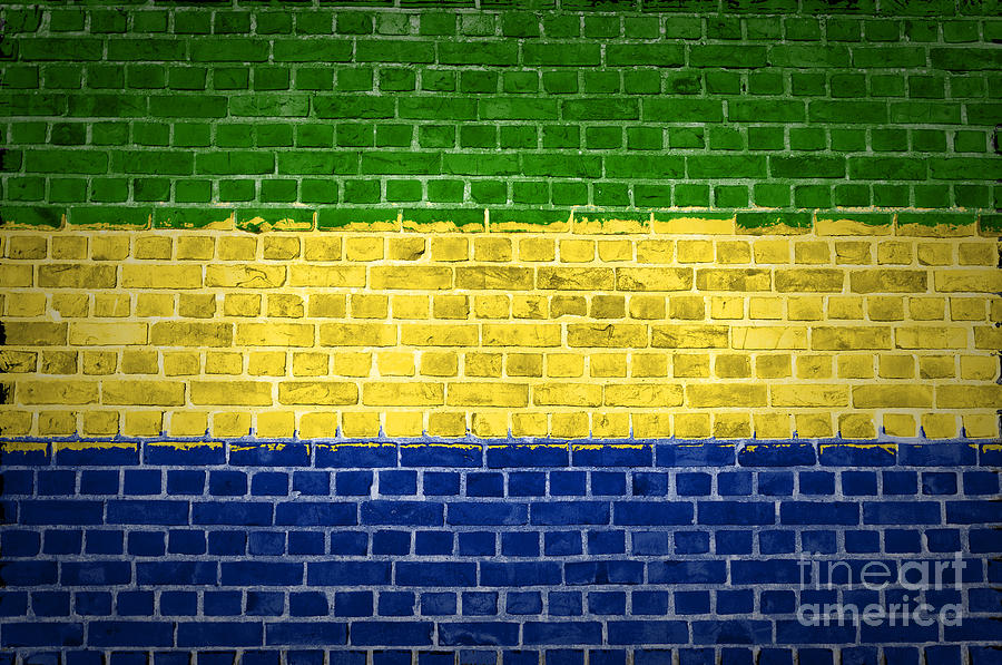 Architecture Digital Art - Brick Wall Gabon by Antony McAulay