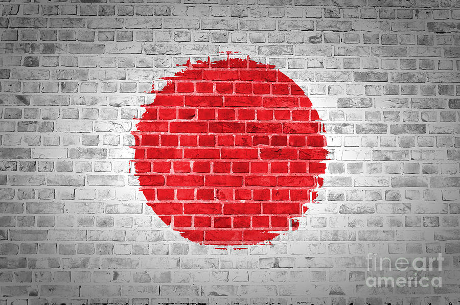 Architecture Digital Art - Brick Wall Japan by Antony McAulay
