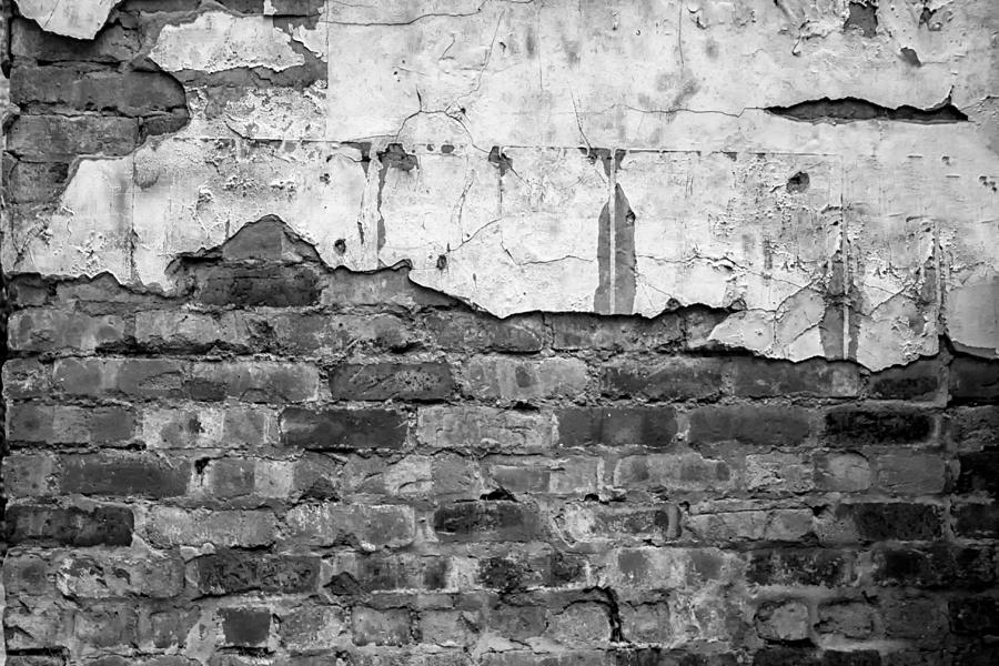 Brick Wall Monochrome Photograph by Georgia Clare