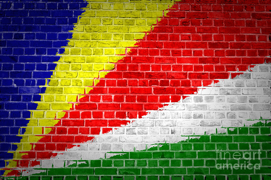 Brick Wall Seychelles Digital Art