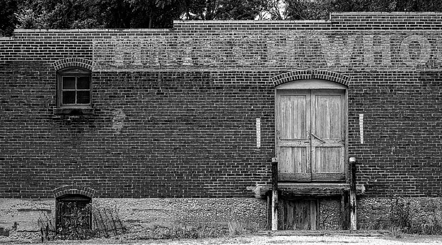 Brick Warehouse - B and W Photograph by Wayne Meyer