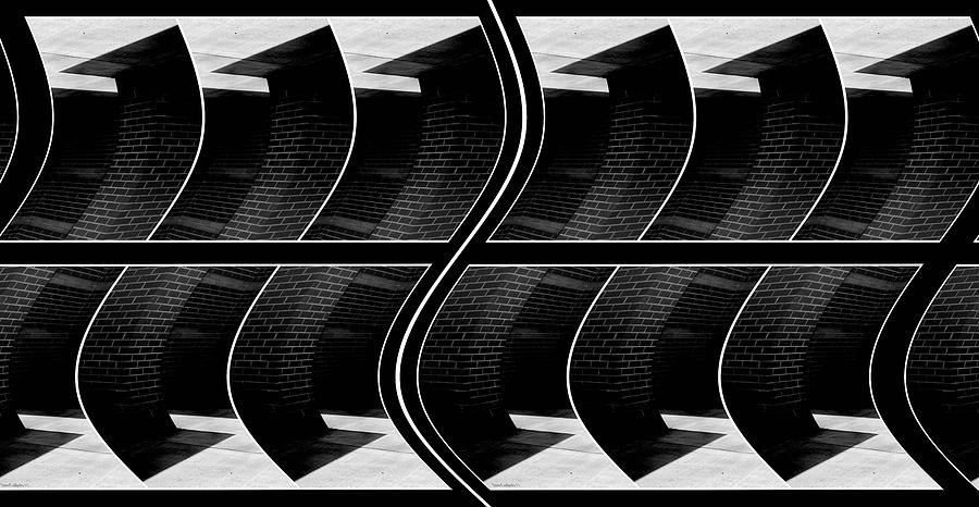Black And White Photograph - Brick Wave by Steve Godleski