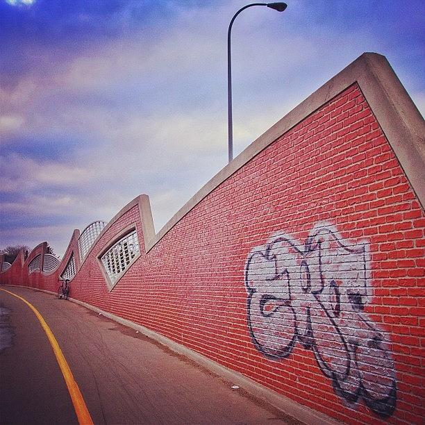 Brick Photograph - #bricks And #graffiti Over #lyndale by Mike S