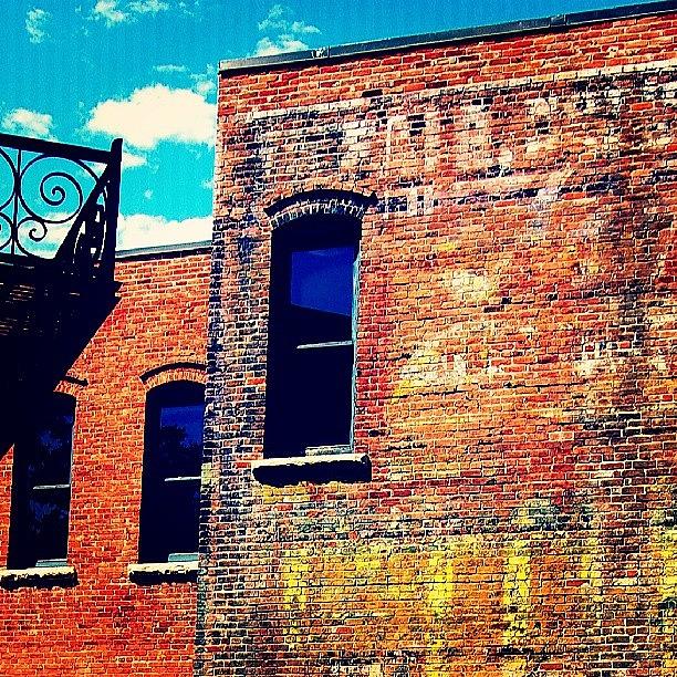 Brick Photograph - #bricks #building #windows #ft.collins by Niki Crawford
