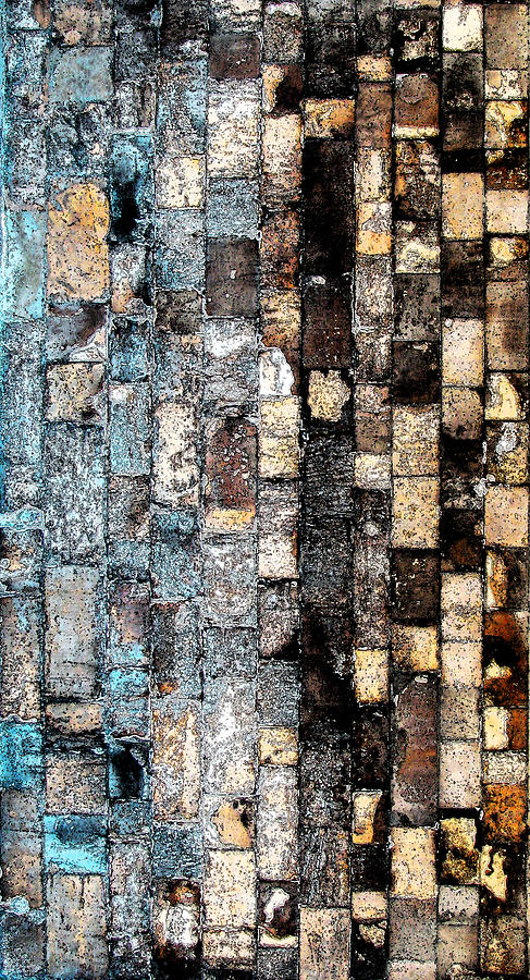 Bricks of Turquoise and Gold Photograph by Stephanie Grant