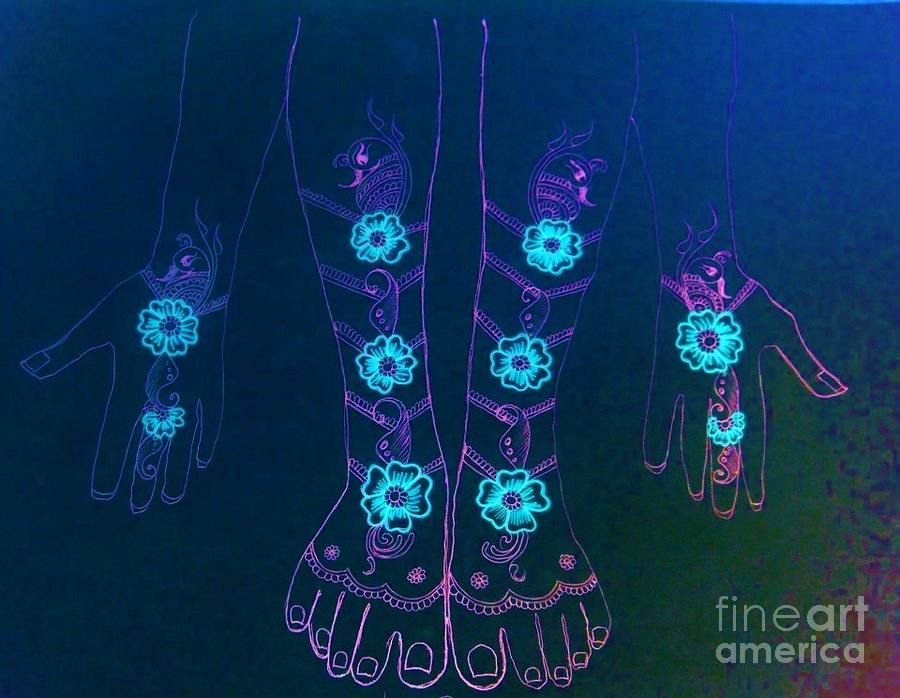 Henna Digital Art - Bridal by Jessica Petty