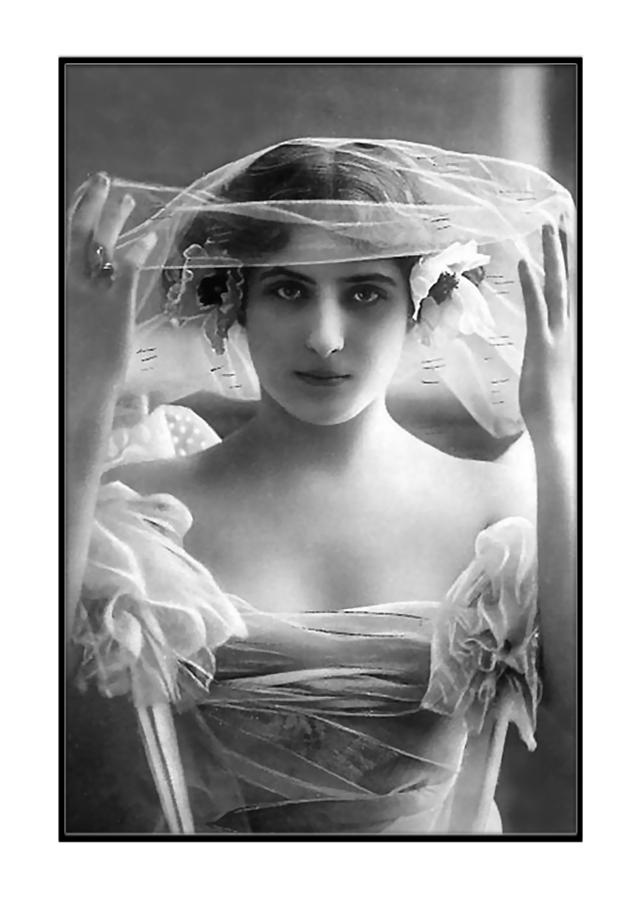 Bridal Veil Victorian Bride Photograph by Denise Beverly