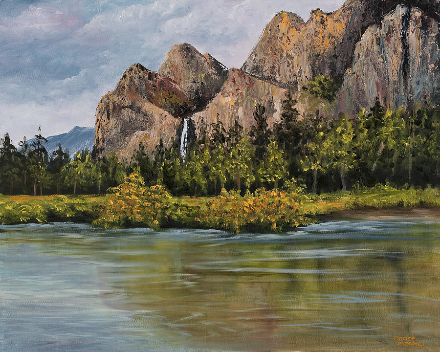 Bridalveil Fall Yosemite Painting by Darice Machel McGuire