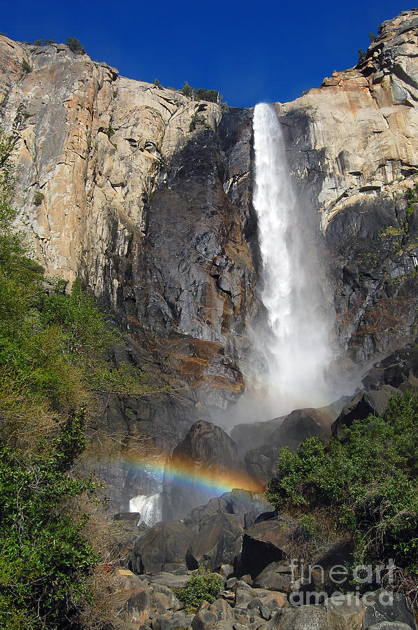 Bridalveil Falls And Rainbow Photograph by Debra Thompson