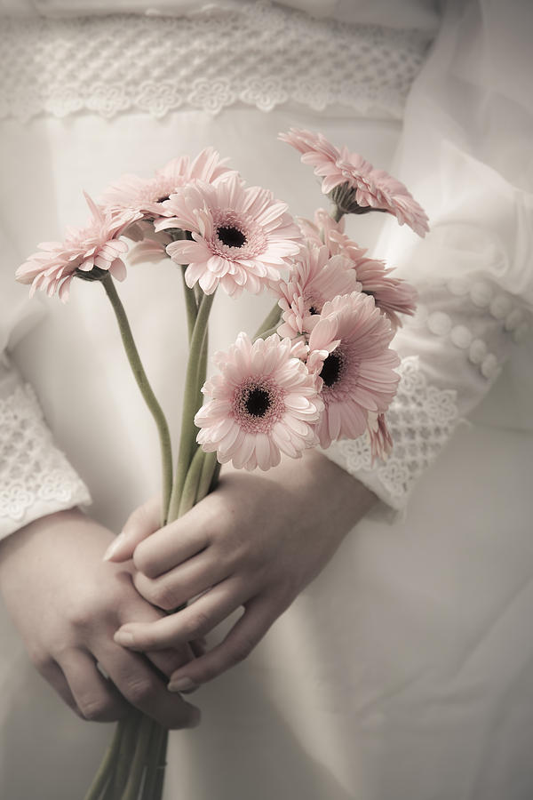 Flower Photograph - Bride and Gerbera by Maria Heyens