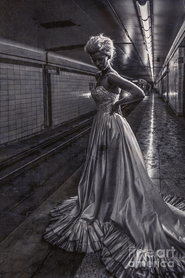 Bride in the Subway Photograph by Diane Diederich