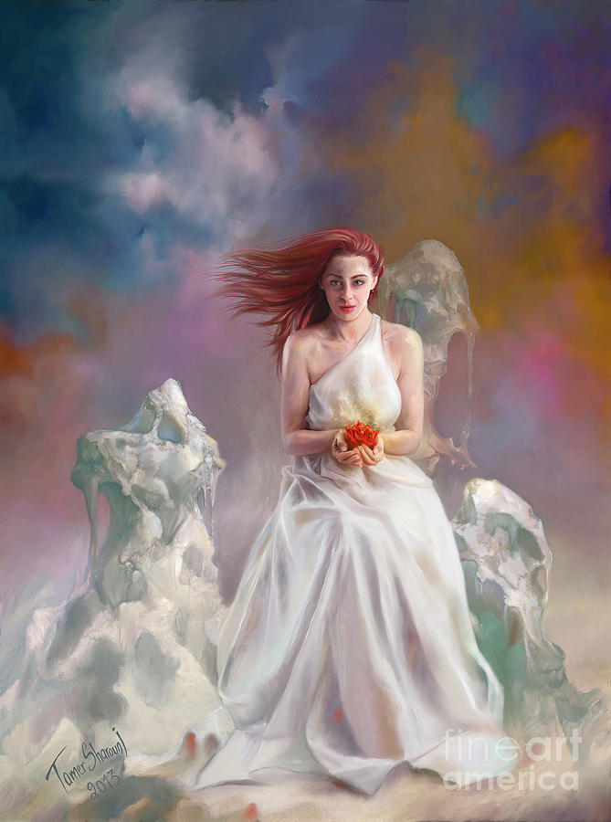 Fantasy Painting - Bride by Tamer and Cindy Elsharouni