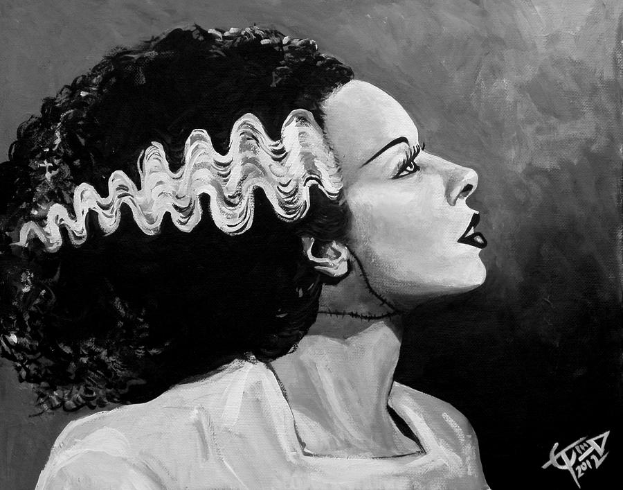Bride Of Frankenstein Painting - Bride by Tom Carlton