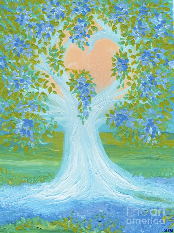 Brides Tree blue Mixed Media by First Star Art