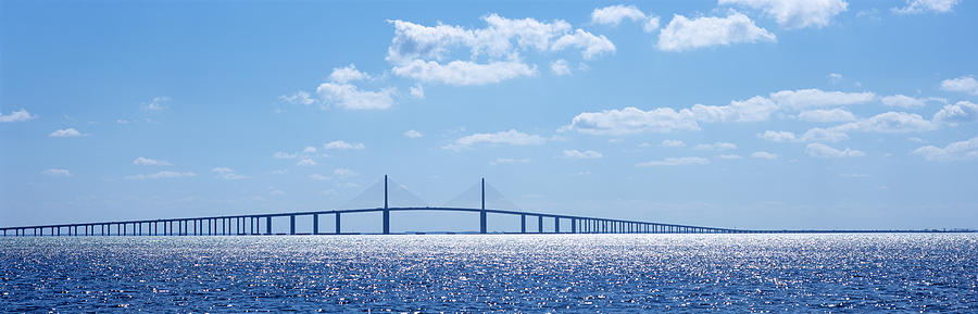Bridge Across A Bay, Sunshine Skyway Photograph by Panoramic Images