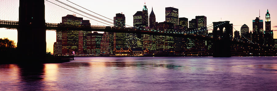 Bridge Across A River, Brooklyn Bridge Photograph by Panoramic Images