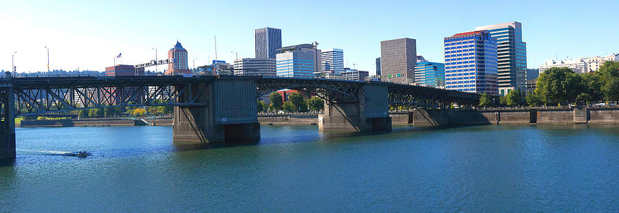 Architecture Photograph - Bridge Across A River, Burnside Bridge by Panoramic Images