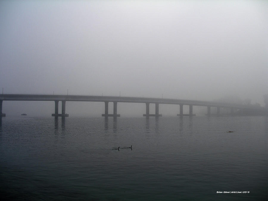 Bridge and fog Photograph by Brian Gilna