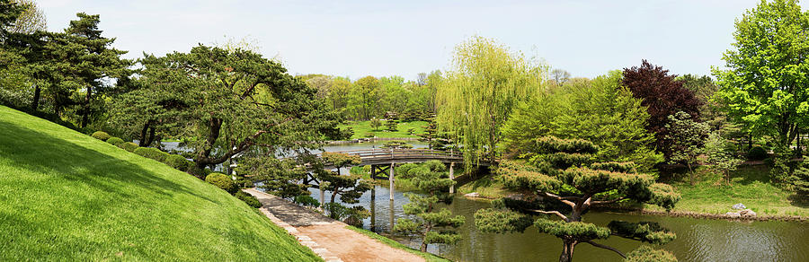 Nature Photograph - Bridge And Japanese Garden, Chicago by Panoramic Images