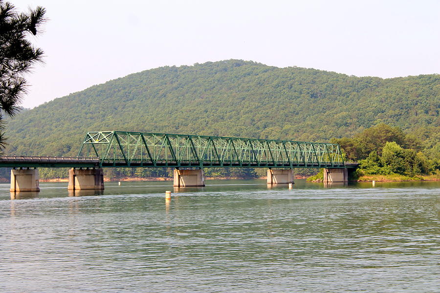 Bridge And Red Top Mountain Photograph