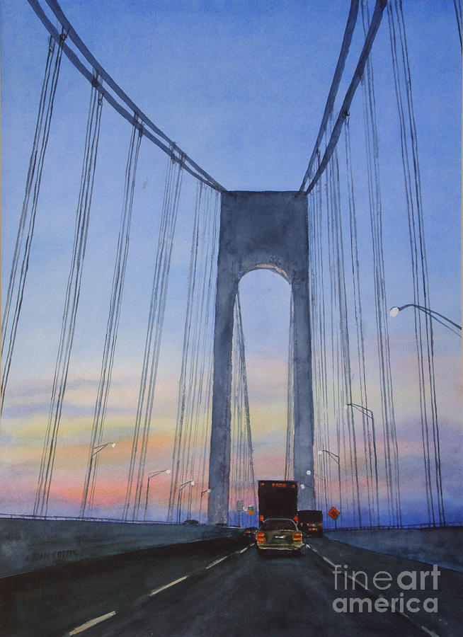 Bridge At Dawn Painting by Joan Coffey