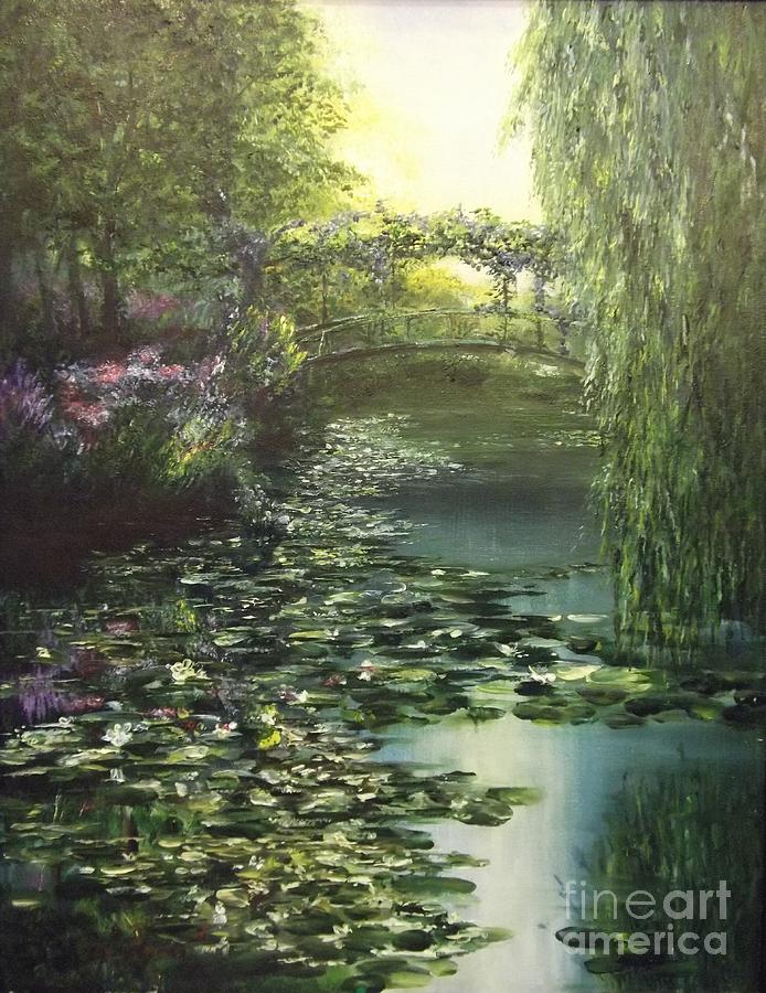 Bridge at Giverny Painting by Lizzy Forrester