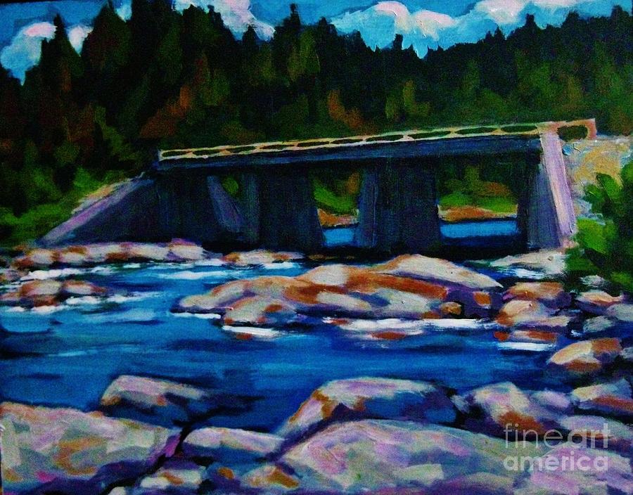 Bridge Painting - Bridge at Liscomb Nova Scotia by John Malone 