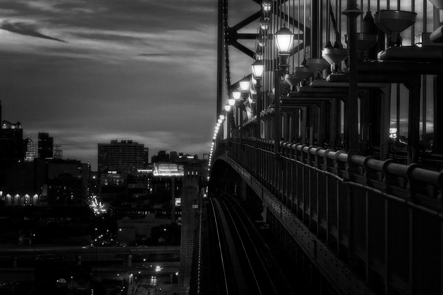 Philadelphia Photograph - Bridge at Night by Carlos Rivera
