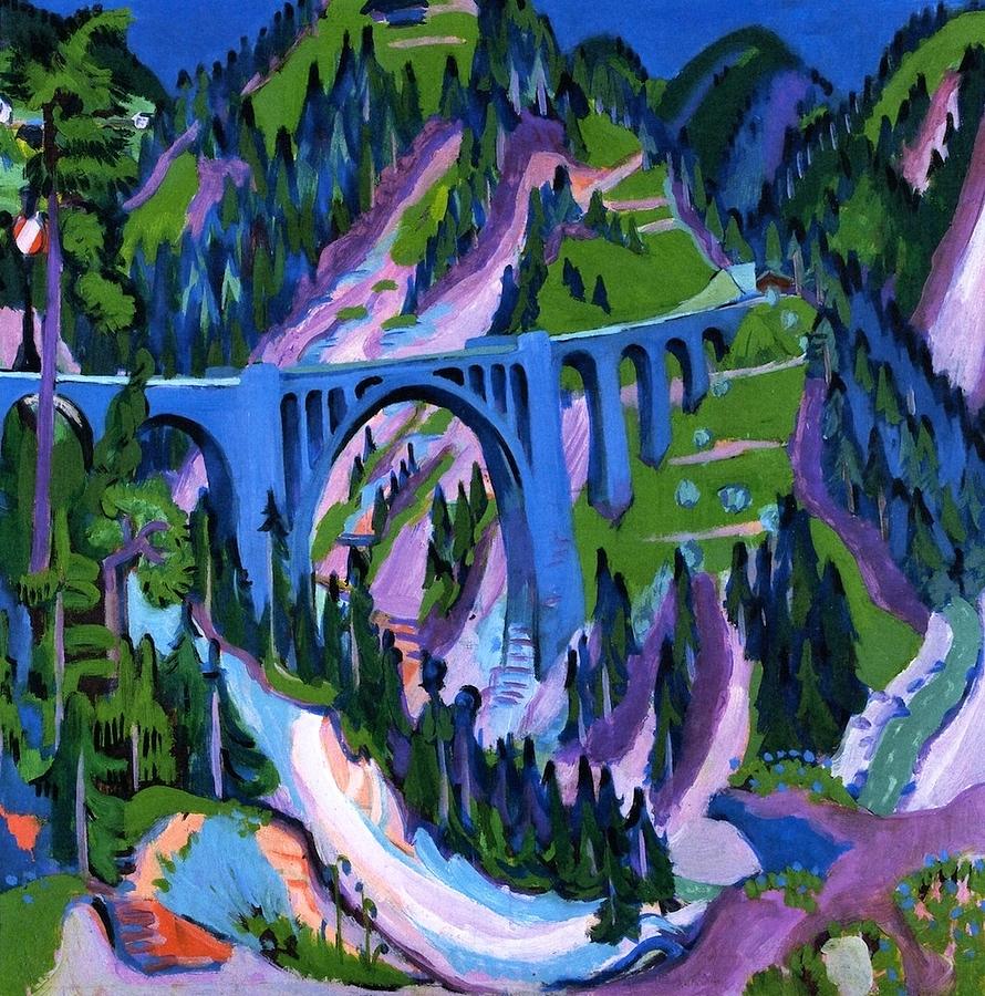 Bridge at Wiesen Painting by Ernst Ludwig Kirchner