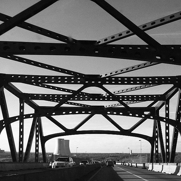Bridge Photograph - #bridge #blackandwhite #black #white by Matthew Tarro