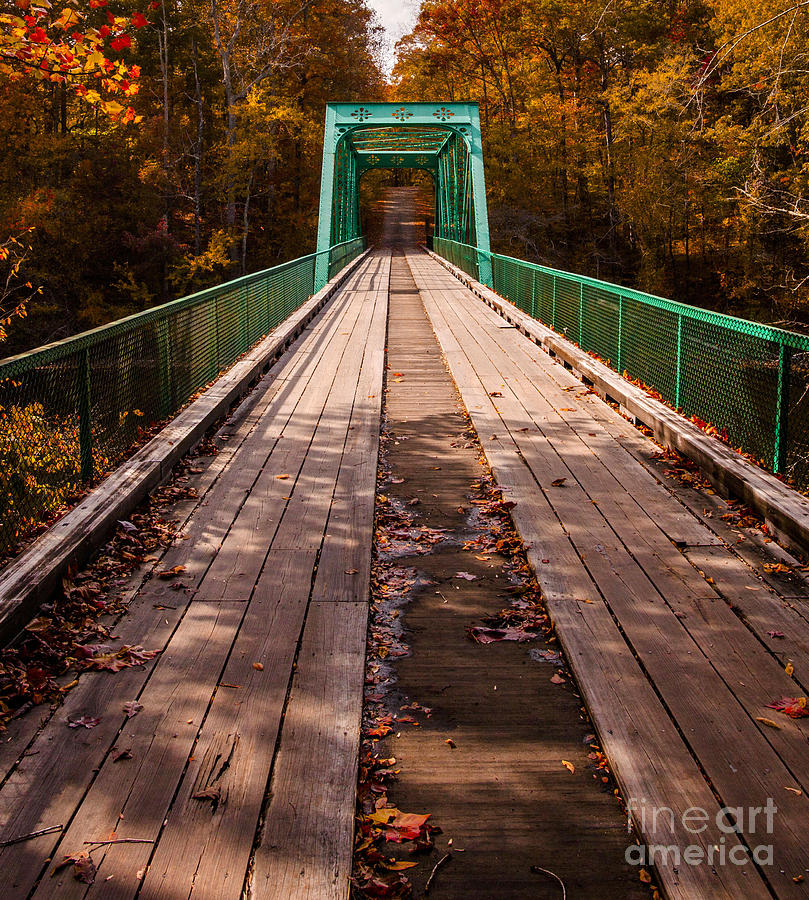 Bridge To An Adventure In Autumn Photograph by Jerry Cowart