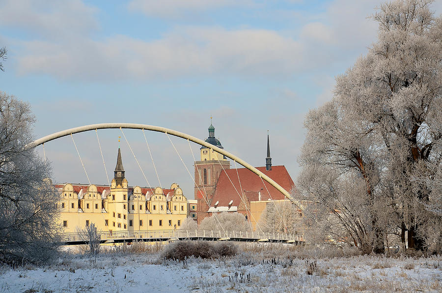 Castle Photograph - Bridge / castle / winter / frost by Gynt  