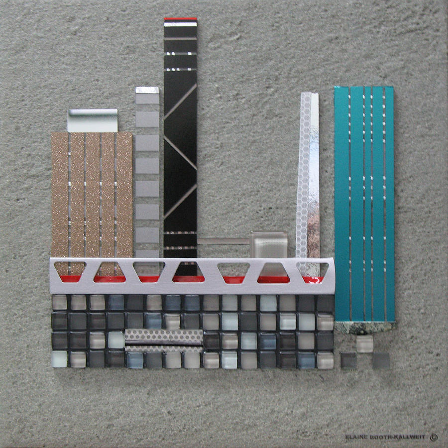 Abstract Relief - Bridge City by Elaine Booth-Kallweit