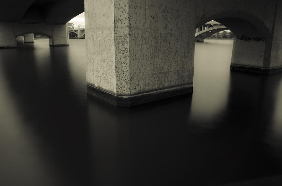 Tempe Photograph - Bridge contemplations by Dave Dilli