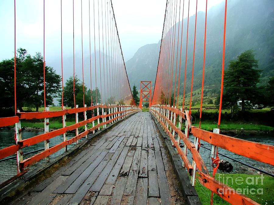 Bridge Crossing - Chilean Landscape Photograph by Tap On Photo
