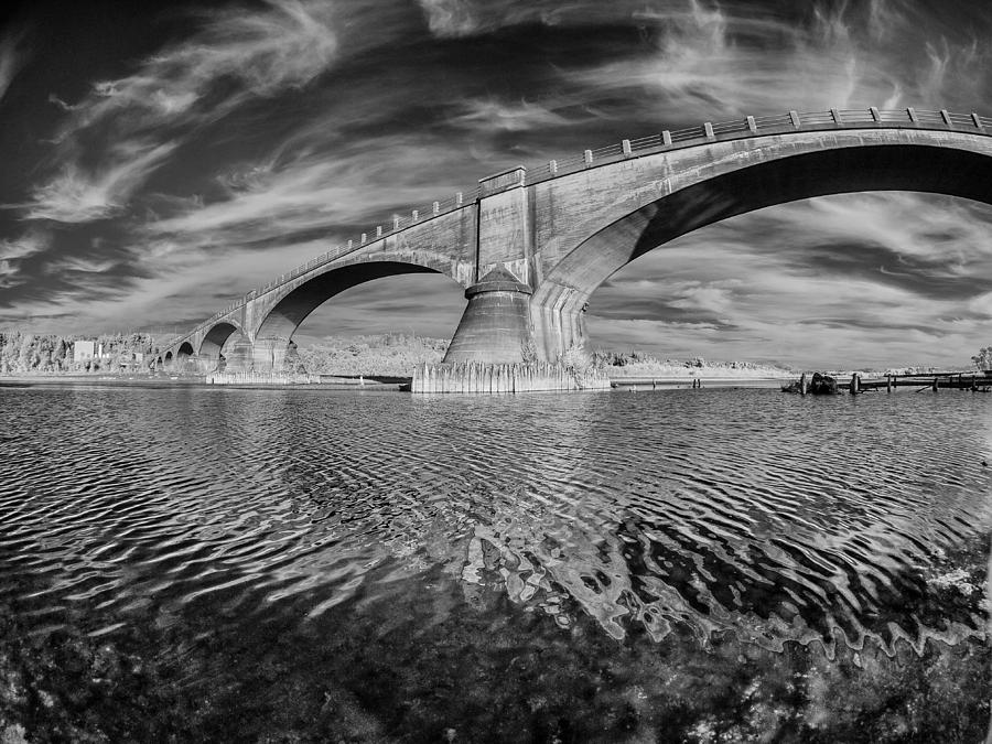 Bridge Curvature in Black and White Photograph by Greg Nyquist