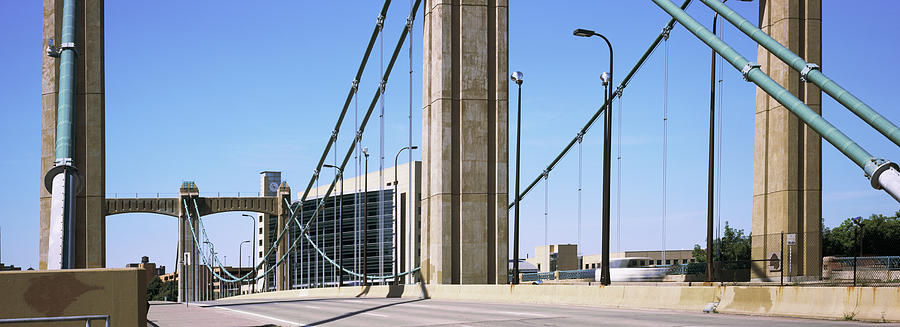 Architecture Photograph - Bridge In A City, Hennepin Avenue by Panoramic Images