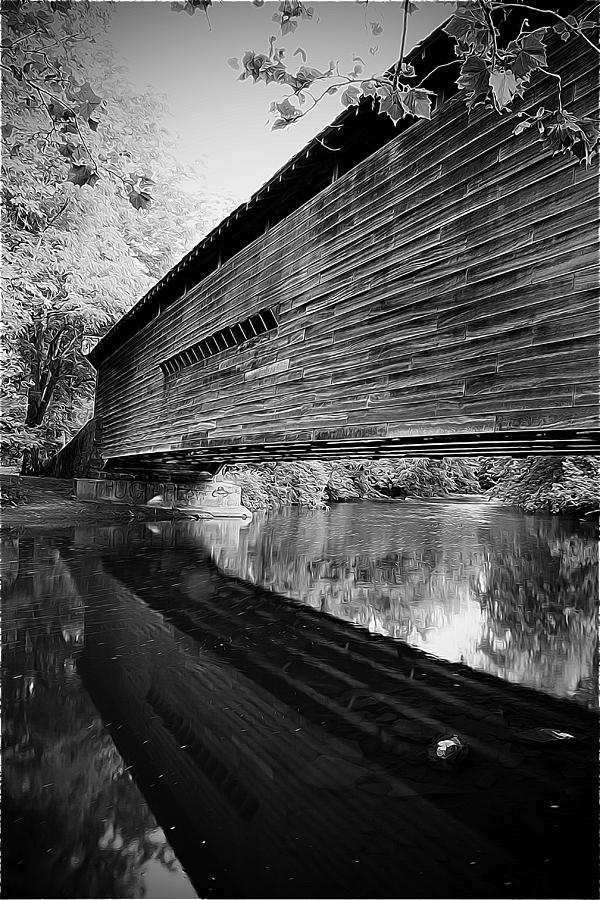 Bridge in Black and White Photograph by Michael Porchik