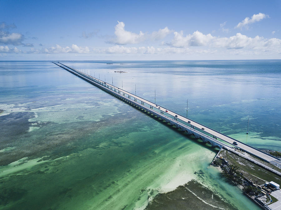 Bridge in Florida Keys from drone point of view Photograph by FilippoBacci